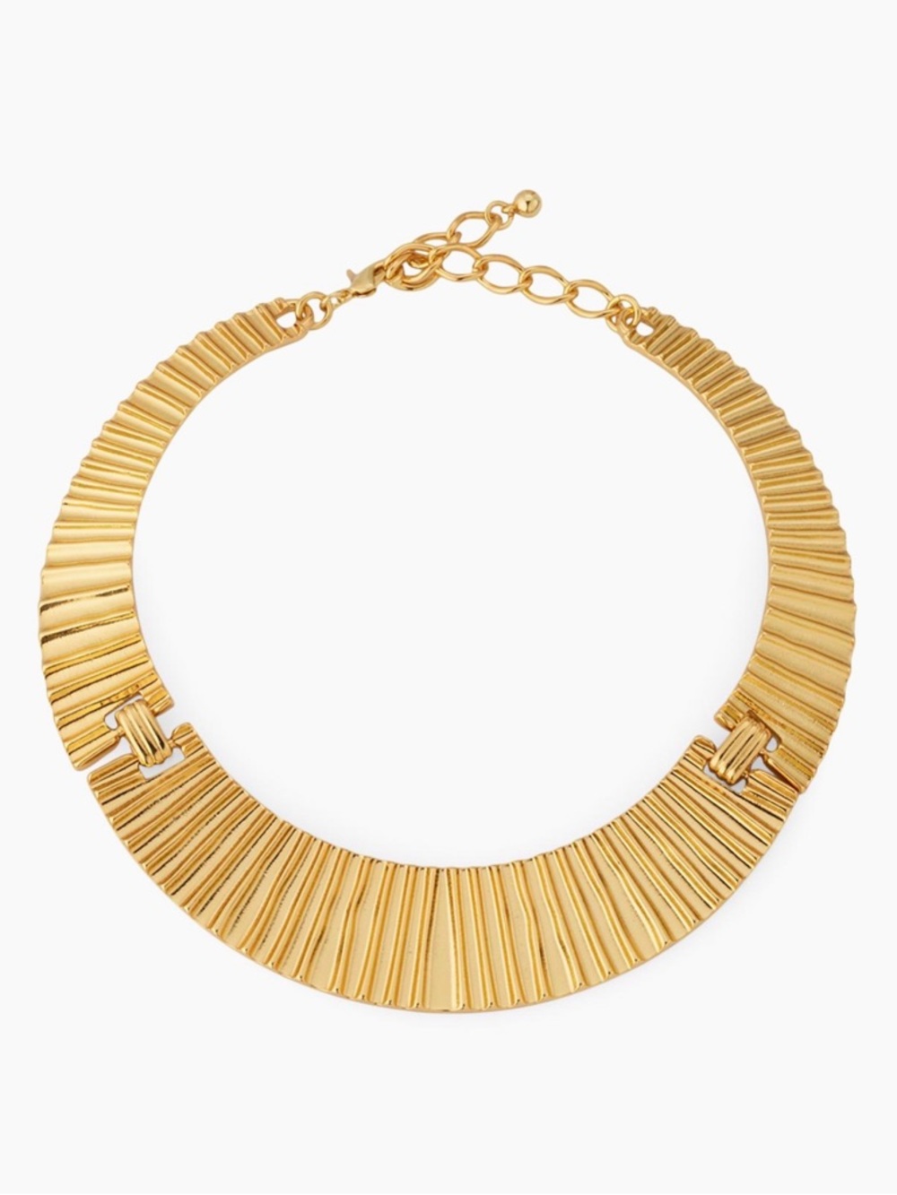 Kenneth Jay Lane Goldtone Three-Part Ribbed Choker Necklace